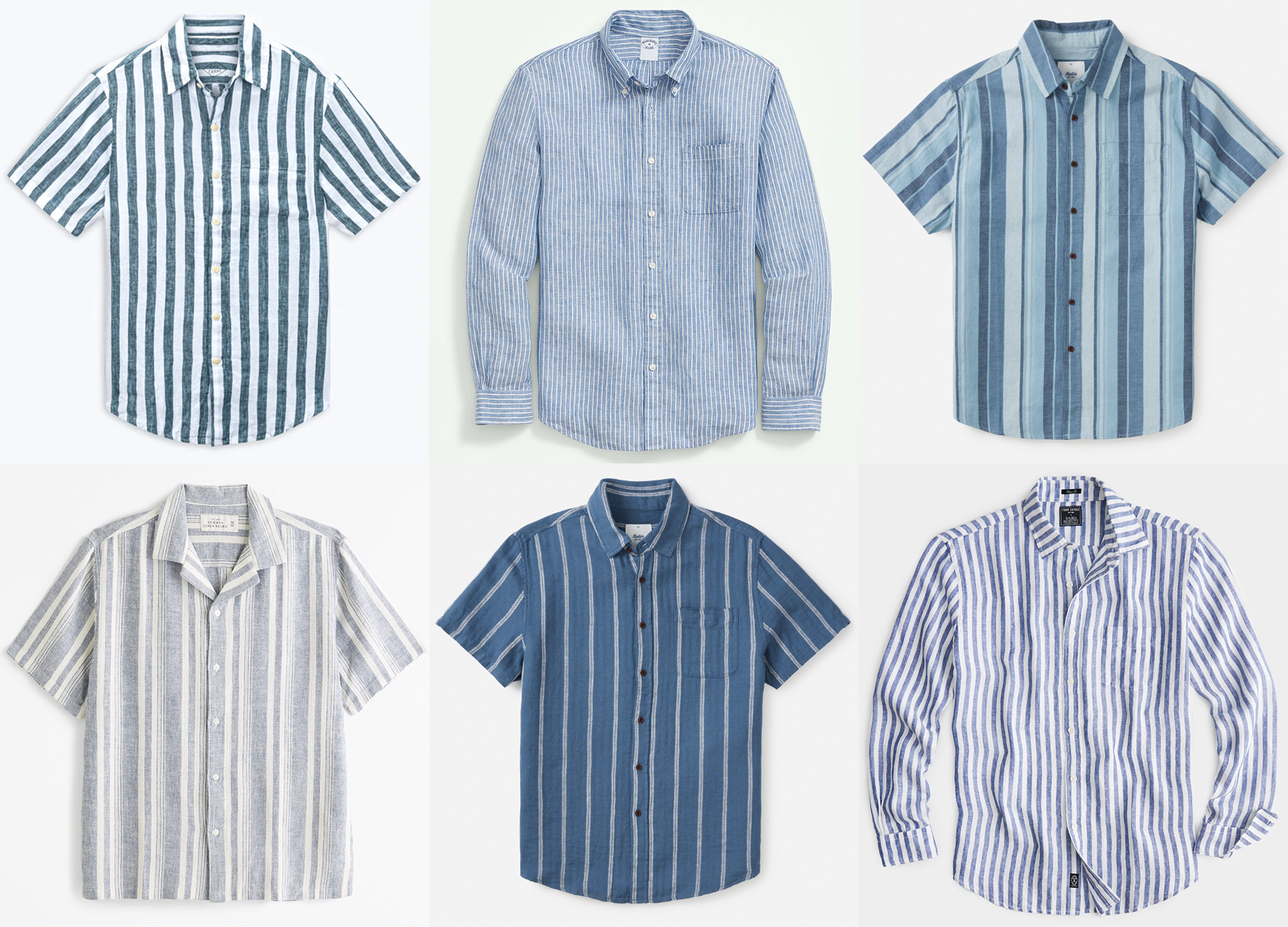 striped linen shirts grid